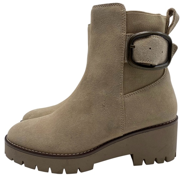 Blondo Womens Shoes Dahlia Boots Sz 5.5 Brown Suede Leather Waterproof Chunky - Picture 14 of 14